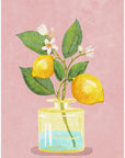 Lemon Bunch In Vase