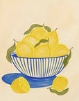 Bowl Of Vibrant Yellow Lemons