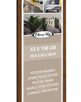 Poster frame 53 x 158 cm wood decor oak