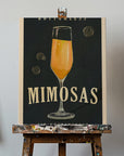 Bottomless Mimosas Art Deco Cocktail Bar Art