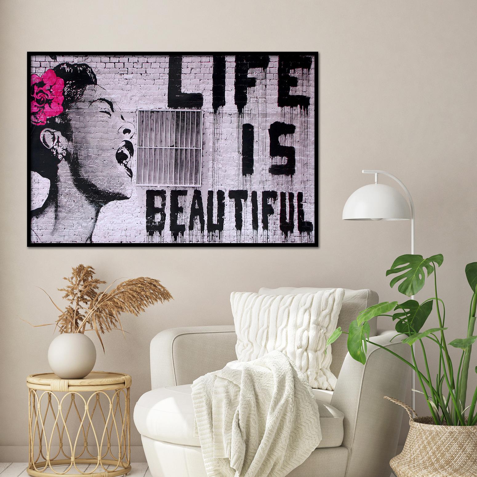 Banksy Poster Billie Holiday Life is Beautiful Street Art Wallister