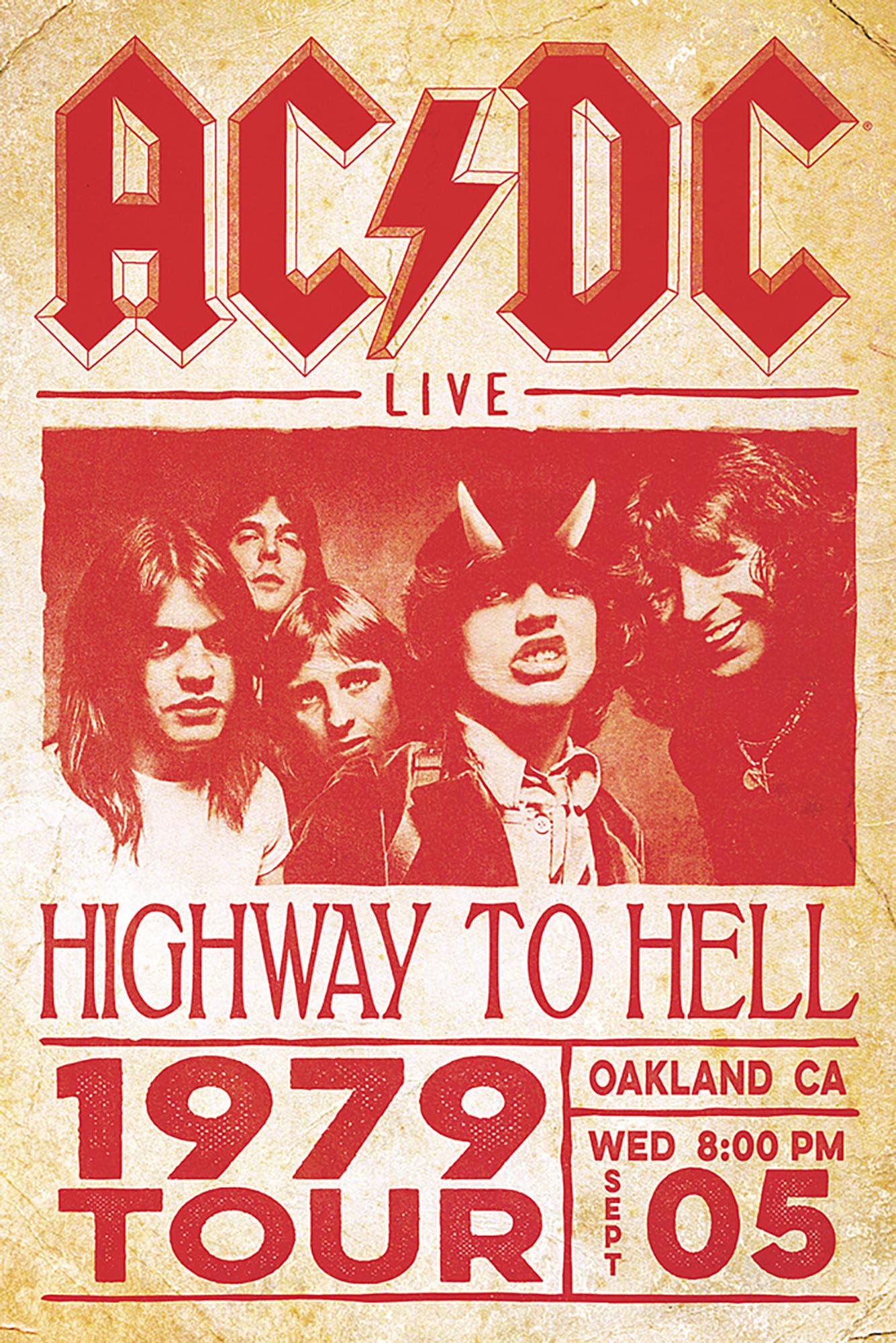 AC/DC Poster Live Highway To Hell Tour 1979
