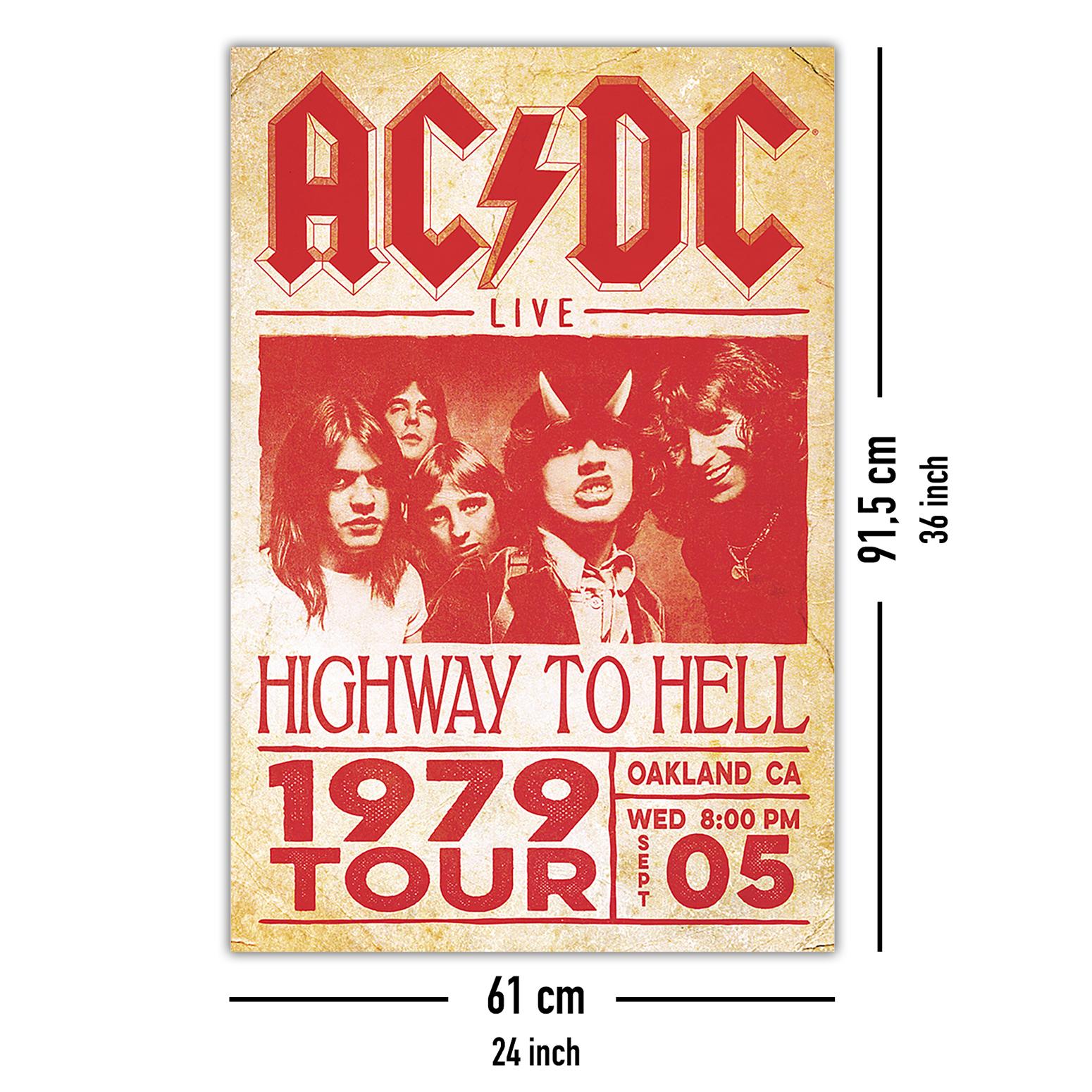 AC/DC Poster Live Highway To Hell Tour 1979