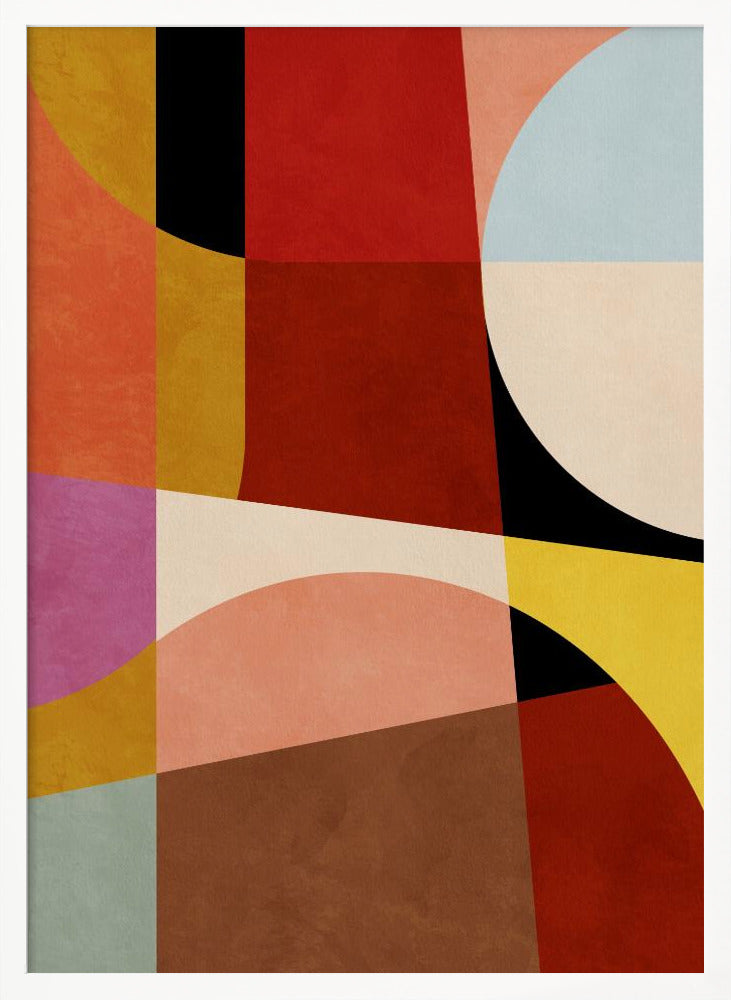 Warm Colors Bauhaus Geometry2