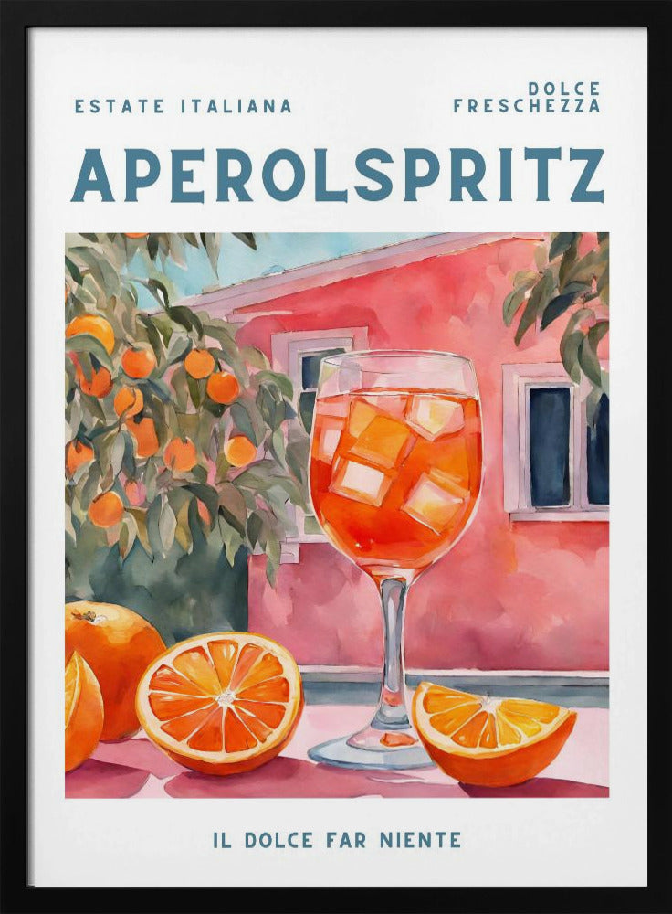 Aperol Spritz, Aquarell, Fresh