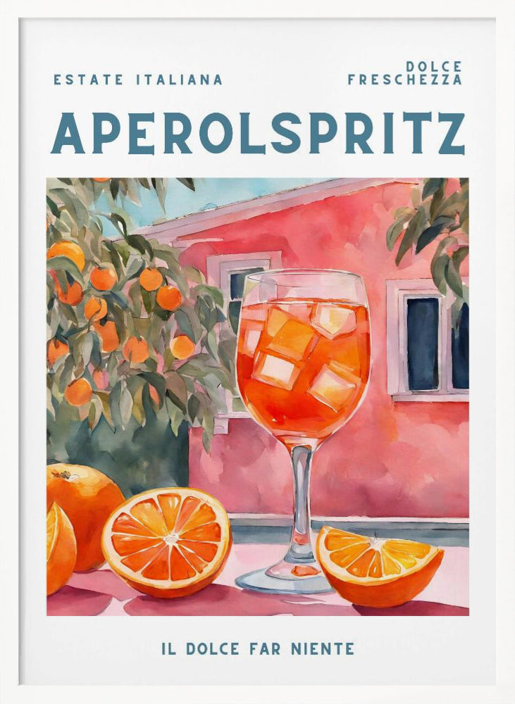 Aperol Spritz, Aquarell, Fresh