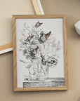 The Butterflies & the Vase With Flowers