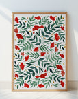 Magical watercolor flowers – green and red
