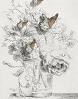 The Butterflies & the Vase With Flowers