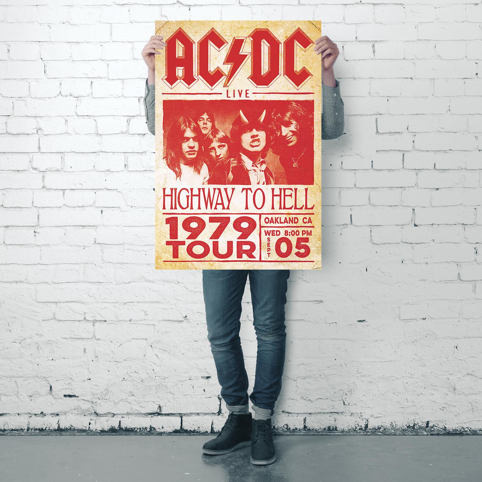 AC/DC Poster Live Highway To Hell Tour 1979