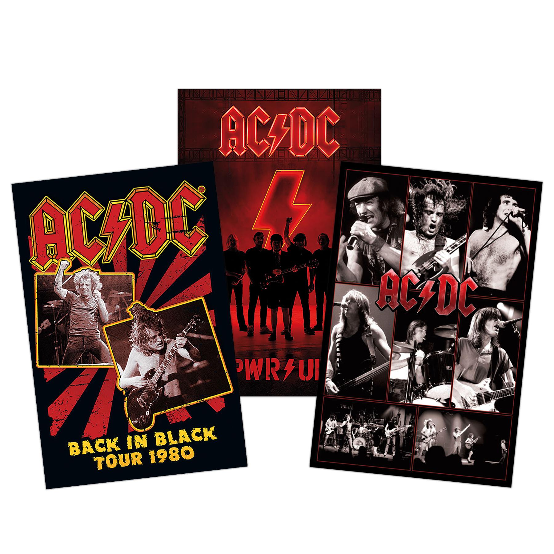 AC/DC Poster 3er-Set
