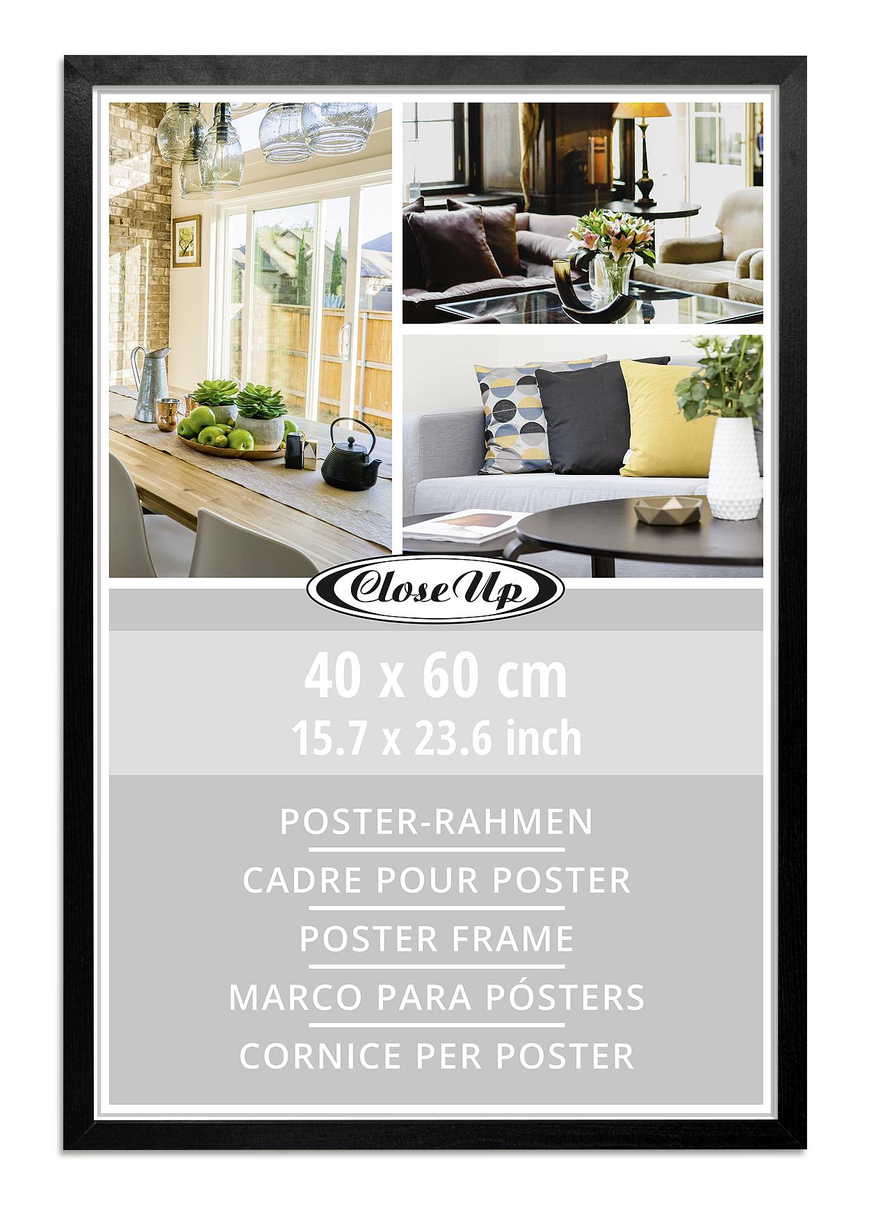 Poster frame 40 x 60 cm wood decor black – Wallister - Poster & More