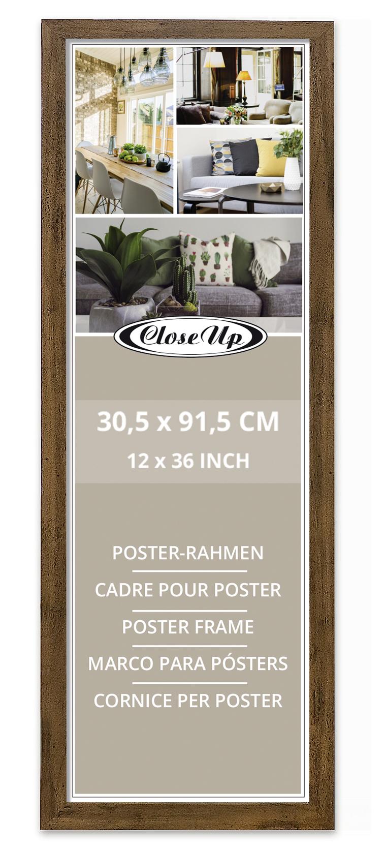 Poster frame 305 x 915 cm dark oak set of 3 – Wallister - Poster & More